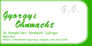 gyorgyi ohnmacht business card